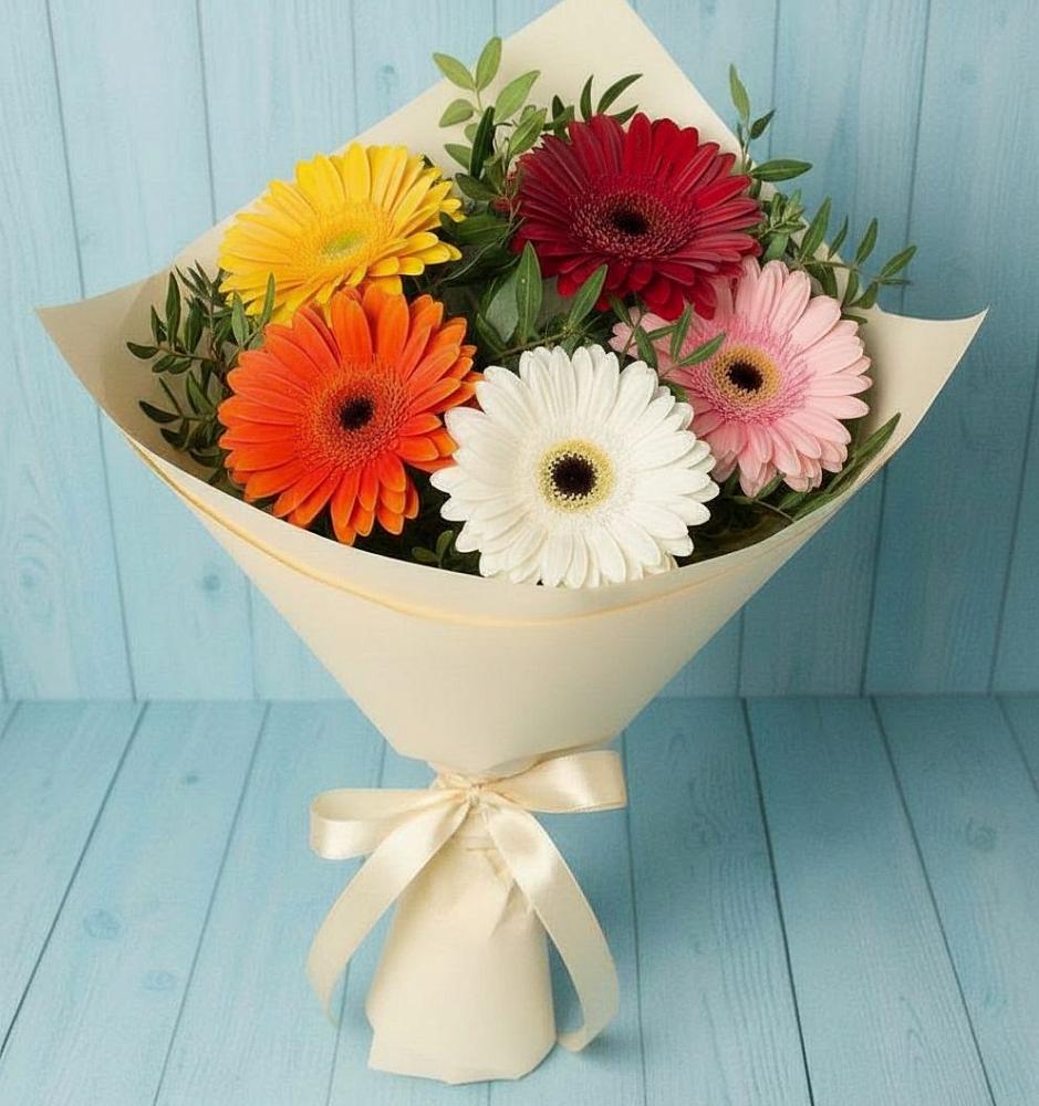 Букет цветов из: Герберы в Ясном Ставропольского края