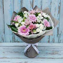 Букет цветов из:  Герберы, Альстромерии и Хризантемы в Ясном Ставропольского края