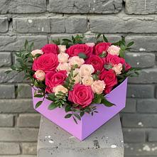 Цветочная композиция из Розы в коробке в Ясном Ставропольского края