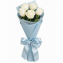 Букет 5 Белых роз Проуд в Ясном Ставропольского края