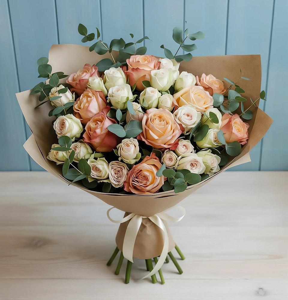 Букет цветов из: Альстромерии и Розы в Ясном Ставропольского края