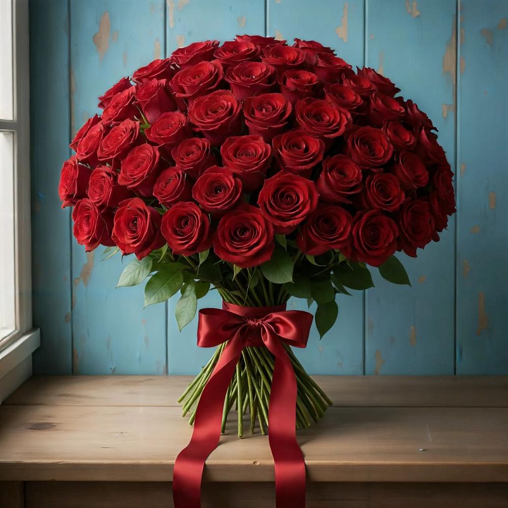 Букет Красные розы Блэк Меджик в Ясном Ставропольского края