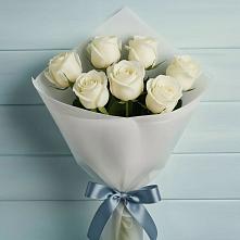 Букет 7 Белых роз Эдлесс Лав в Ясном Ставропольского края
