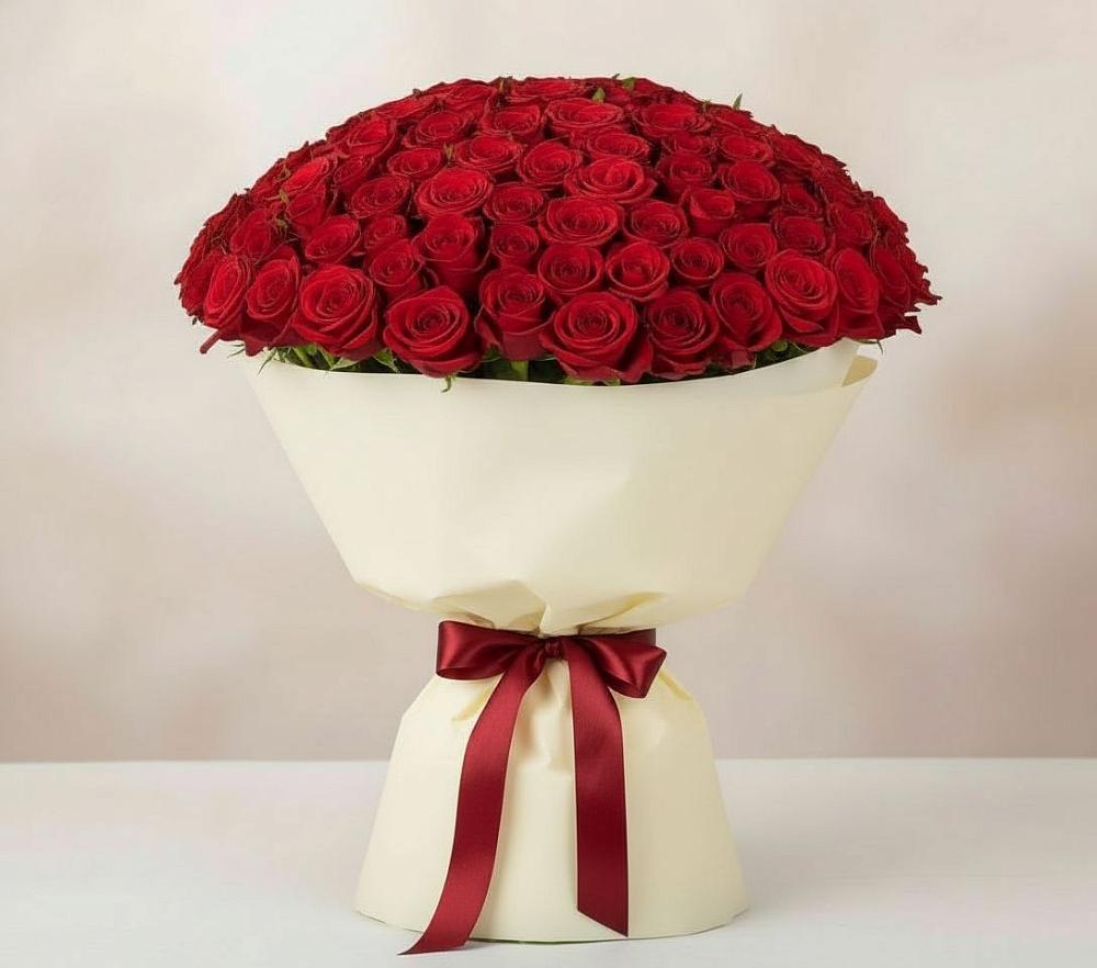 Букет 101 Красная роза Милано в Ясном Ставропольского края