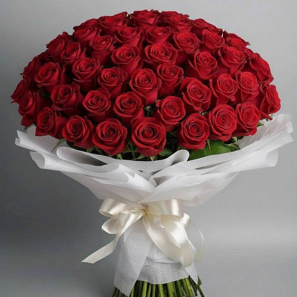 Букет 101 Красная роза Блэк Мэджик в Ясном Ставропольского края