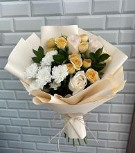Букет цветов из:  Розы и Хризантемы в Ясном Ставропольского края