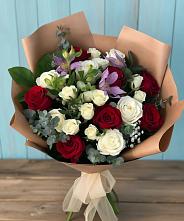 Букет цветов из:  Розы и Альстромерии #REPLACE_PRED# Ясном Ставропольского края