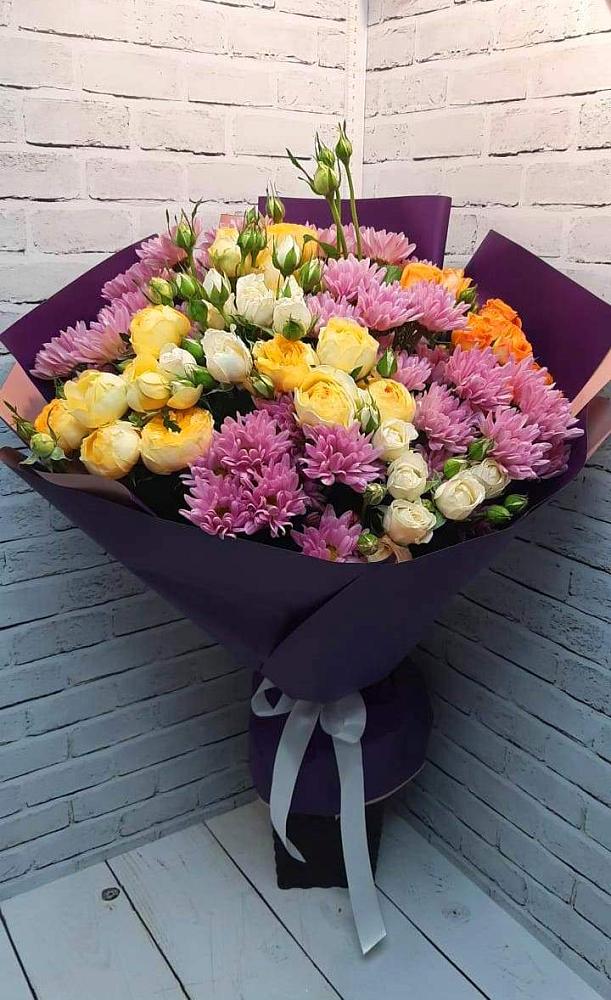 Букет цветов из: Хризантемы и Розы в Ясном Ставропольского края