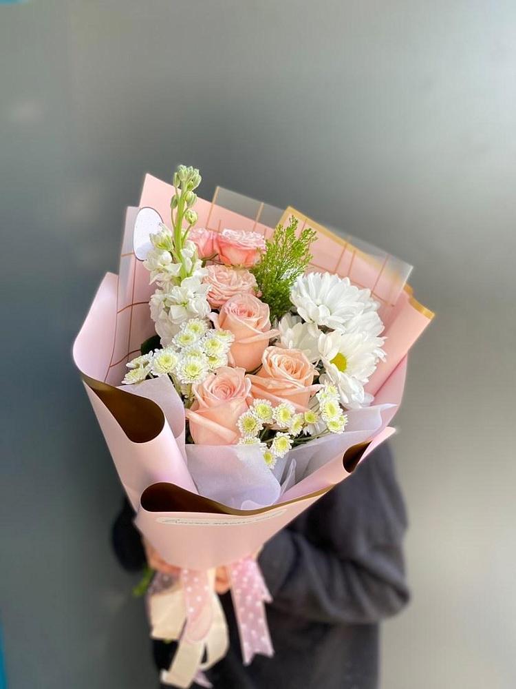 Букет цветов из: Хризантемы и Розы в Ясном Ставропольского края