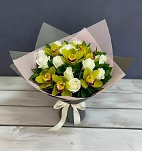 Букет цветов из:  Орхидеи и Розы в Ясном Ставропольского края