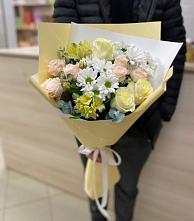 Букет цветов из:  Альстромерии, Розы и Хризантемы в Ясном Ставропольского края