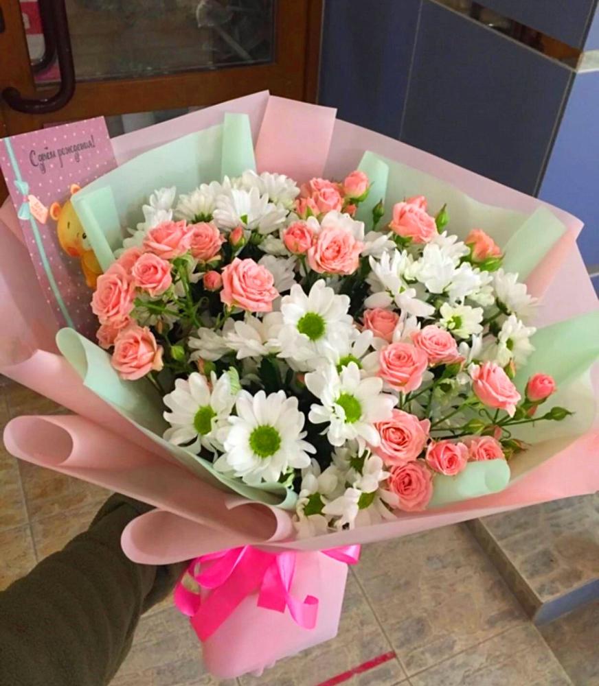 Букет цветов из: Розы и Хризантемы в Ясном Ставропольского края