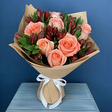 Букет цветов из:  Розы и Альстромерии в Ясном Ставропольского края
