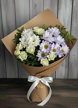 Букет цветов из:  Хризантемы и Розы #REPLACE_PRED# Ясном Ставропольского края