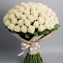 Букет 101 беля роза Белоснежка в Ясном Ставропольского края