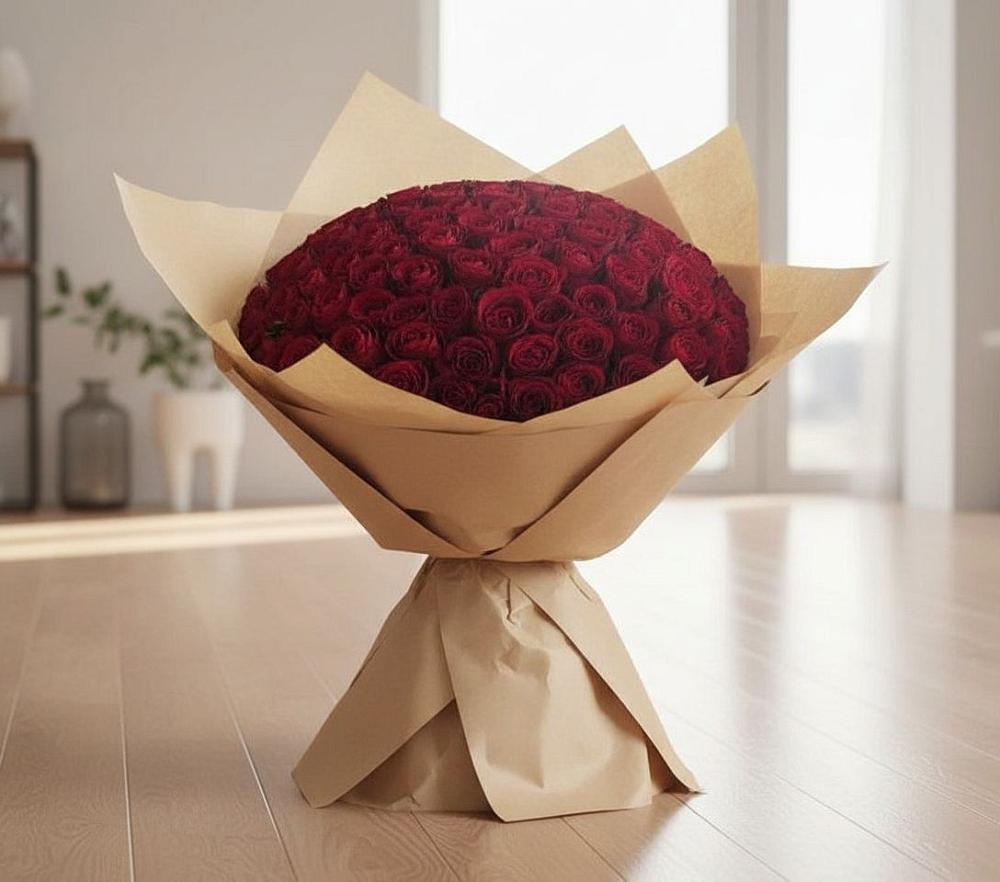 Букет 101 Красная роза в Ясном Ставропольского края