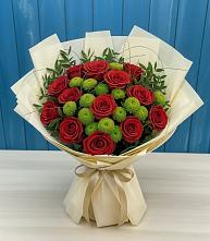 Букет цветов из:  Розы и Хризантемы #REPLACE_PRED# Ясном Ставропольского края