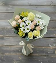 Букет цветов из:  Альстромерии, Розы и Хризантемы в Ясном Ставропольского края
