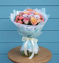 Букет цветов из:  Хризантемы и Розы в Ясном Ставропольского края