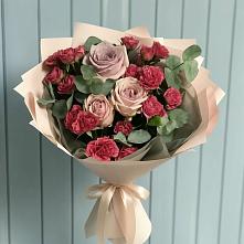 Букет цветов из:  Гвоздики и Розы в Ясном Ставропольского края
