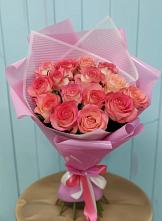 Букет 15 Розовых роз Равель в Ясном Ставропольского края