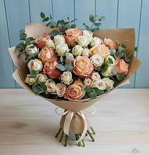 Букет цветов из:  Альстромерии и Розы #REPLACE_PRED# Ясном Ставропольского края
